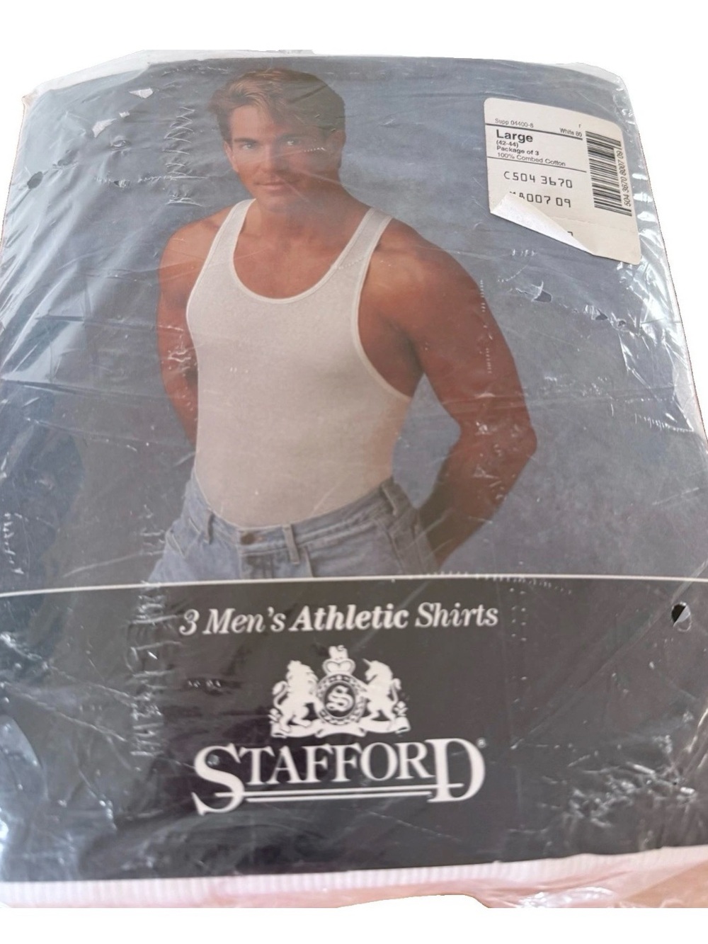 Stafford White Men’s Athletic Tank Tops – 3 Pack